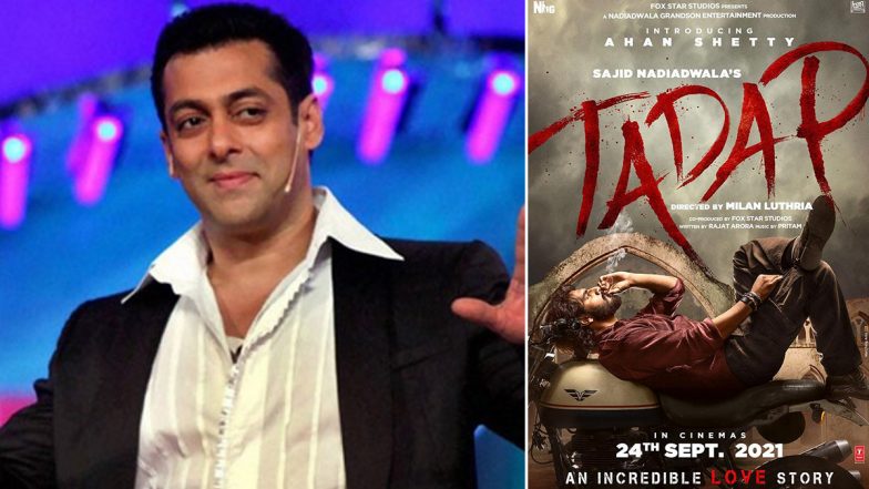 Suniel Shetty के बेटे Ahan Shetty के बॉलीवुड डेब्यू पर Salman Khan ने दी बधाई, शेयर किया 'Tadap' का फर्स्ट पोस्टर
