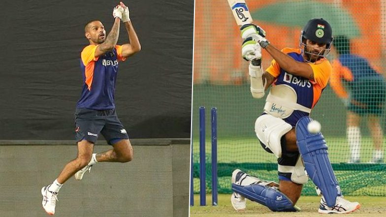 Ind vs Eng T20 Series 2021: इंग्लैंड के खिलाफ T20 सीरीज में दहाड़ने के लिए तैयार Shikhar Dhawan, प्रैक्टिस सेशन में बहा रहे हैं जमकर पसीना, देखें तस्वीर