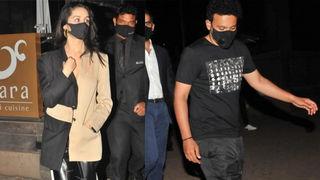 श्रद्धा कपूर अपने बॉयफ्रेंड रोहन श्रेष्ठा के साथ देर रात पहुंची डिनर करने, देखें Photos