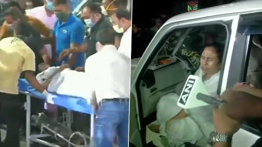  ममता बनर्जी को कोलकाता के  एसएसकेएम अस्पताल  अस्पताल में कराया गया भर्ती