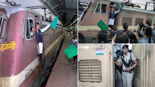 अंतर्राष्ट्रीय महिला दिवस पर बुंदेलखंड स्पेशल ट्रेन का संचालन और प्रबंधन महिला टीम द्वारा किया जा रहा है