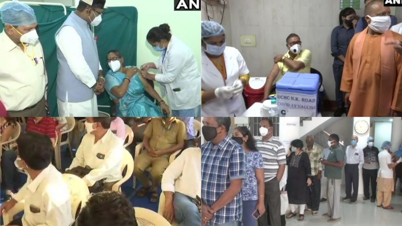 COVID-19 Vaccination: कोविड-19 वैक्सीनेशन का दूसरा चरण, टीका लगवाने के लिए कोरोना अस्पतालों में पहुंच रहे हैं लोग (See Photos)