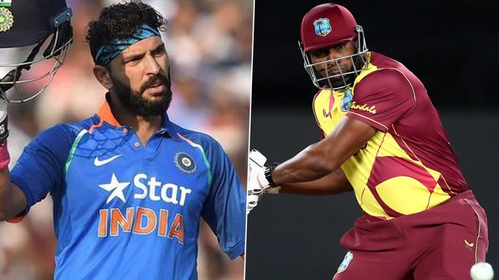 युवराज सिंह ने किरोन पोलार्ड को दी बधाई