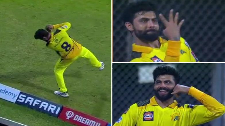 IPL 2021 CSK vs RR: फील्डिंग में दिखा रविंद्र जड़ेजा का जलवा, चार कैच लेने के बाद कुछ इस तरह किया सेलिब्रेट, देखें वीडियो