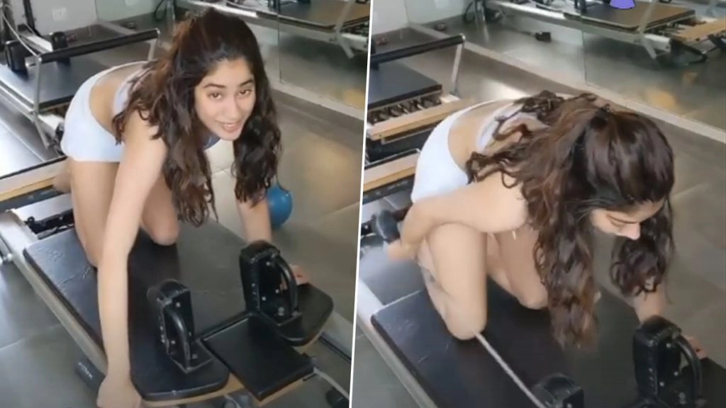 जान्हवी कपूर ने वर्कआउट का मजेदार वीडियो किया शेयर 