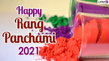 Happy Rang Panchami Greetings 2021: रंग पंचमी पर ये WhatsApp Stickers, Photo SMS, GIFs के जरिए दें बधाई