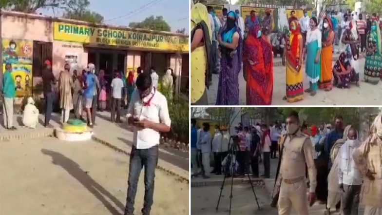 Varanasi: पंचायत चुनाव के दूसरे चरण का मतदान आज, वोट डालने के लिए लोगों की लंबी कतार
