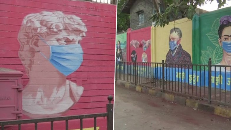 COVID-19 पर जागरूकता फैलाने के लिए मुंबई के जेजे अस्पताल की दीवारों पर की गई अनोखी पेंटिंग्स