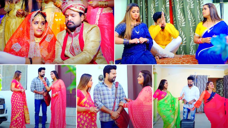 दो दो बीवियों के चक्कर में फंसे रितेश पांडे, रिलीज होते ही वायरल हुआ भोजपुरी गाना ‘Kawna Chakkar Me Fasani’