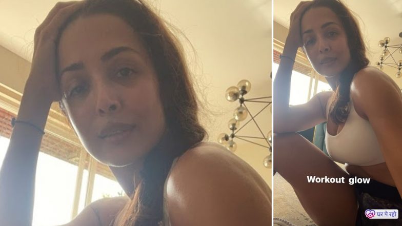 Gym हुए बंद तो Malaika Arora अरोड़ा ने घर पर शुरू किया वर्कआउट, कसरत के बाद पोस्ट की ये Hot Photo