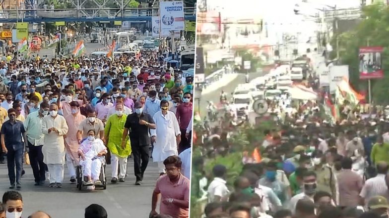 VIDEO: बंगाल में कोरोना के बढ़ते मामलों के बावजूद जुटाई जा रही भीड़, केंद्रीय गृहमंत्री अमित शाह के बाद आज CM ममता बनर्जी ने किया रोड शो