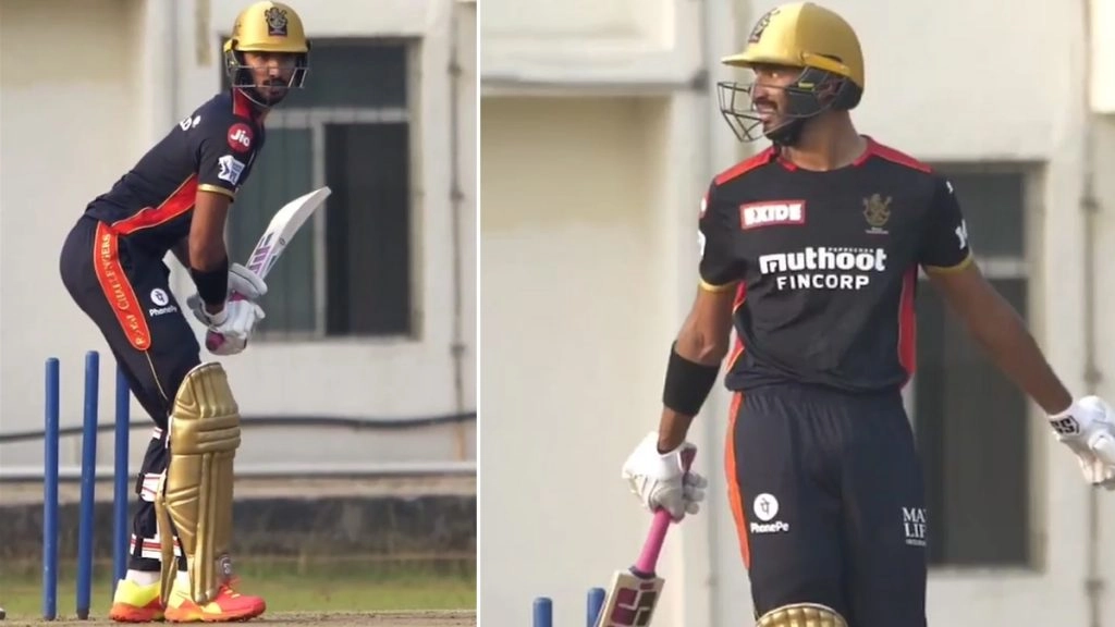 केकेआर के खिलाफ मैच से पहले देवदत्त पडिक्कल ने बहाया जमकर पसीना