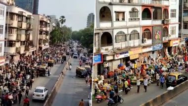Mumbai: कोरोना की खतरनाक रफ्तार के बाद भी उड़ रही सोशल डिस्टेंसिंग की धज्जियां, देखें दादर की तस्वीरें