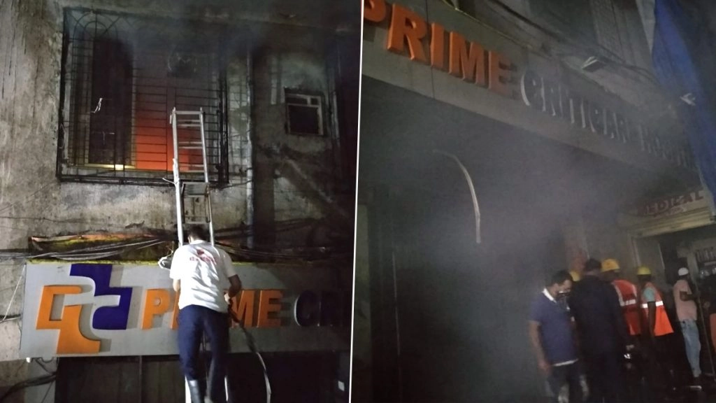 ठाणे में एक निजी अस्पताल में आग लगने से 4 मरीजों की मौत