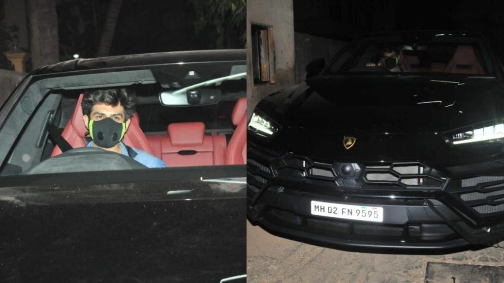 कार्तिक आर्यन नई कार की सवारी करते आए नजर