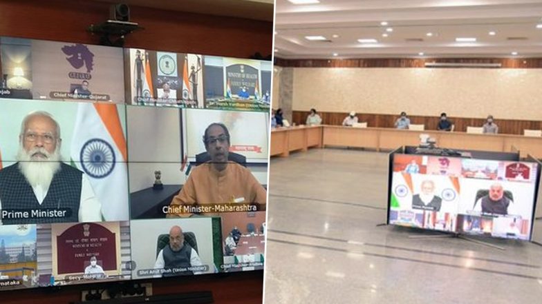 देश में COVID-19 की स्थिति को लेकर पीएम मोदी के साथ मुख्यमंत्रियों की हुई बैठक