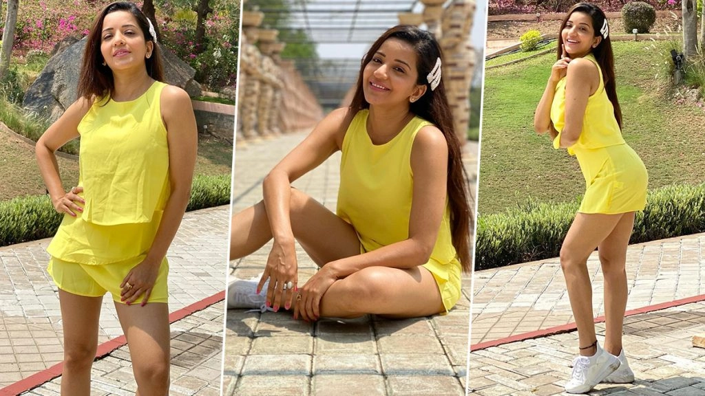 पीले रंग के ड्रेस में दिखा भोजपुरी एक्ट्रेस मोनालिसा का स्टाइलिश अवतार, फैंस भी हुए लट्टू