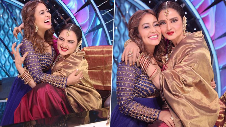 Indian Idol 12 के सेट पर पहुंची रेखा ने नेहा कक्कड़ को दिया शादी का शगुन, सिंगर ने फोटो शेयर कर कह दी बात