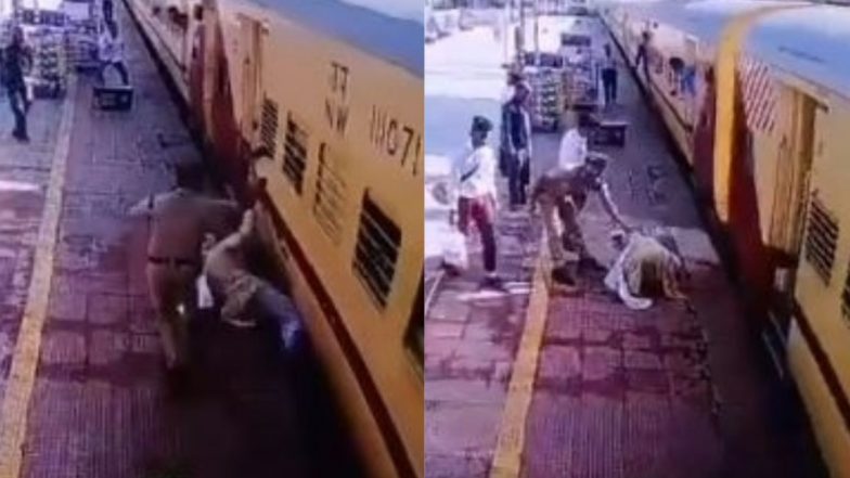 चलती ट्रेन ने नीचे आया बुजुर्ग, मसीहा बनकर पुलिस वाले ने बचाई जान, Video शेयर कर पीयूष गोयल ने कही ये बात