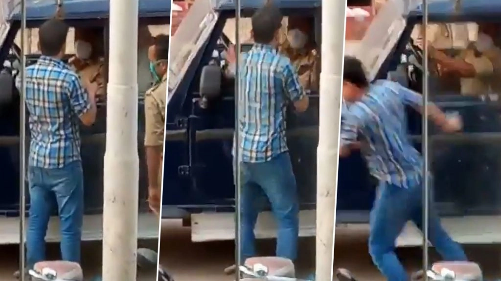 यूपी में मास्क को लेकर हुई बहस, SI ने जड़ा थप्पड़, बदले में युवक ने भी मारा चांटा, वीडियो वायरल
