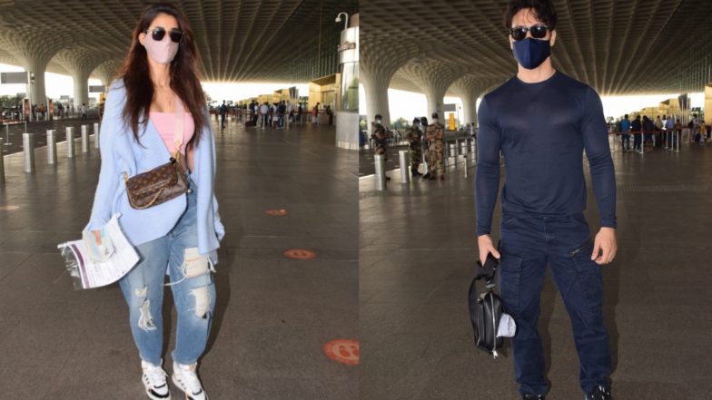 Disha Patani और Tiger Shroff मुंबई एअरपोर्ट पर हुए स्पॉट, वेकेशन मनाने मालदीव हुए रवाना