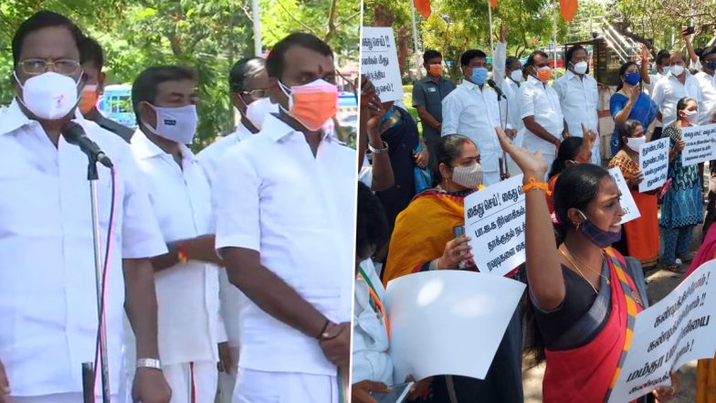Tamil Nadu: बीजेपी नेताओं और कार्यकर्ताओं ने पश्चिम बंगाल में हुए हिंसा के खिलाफ प्रदर्शन किया