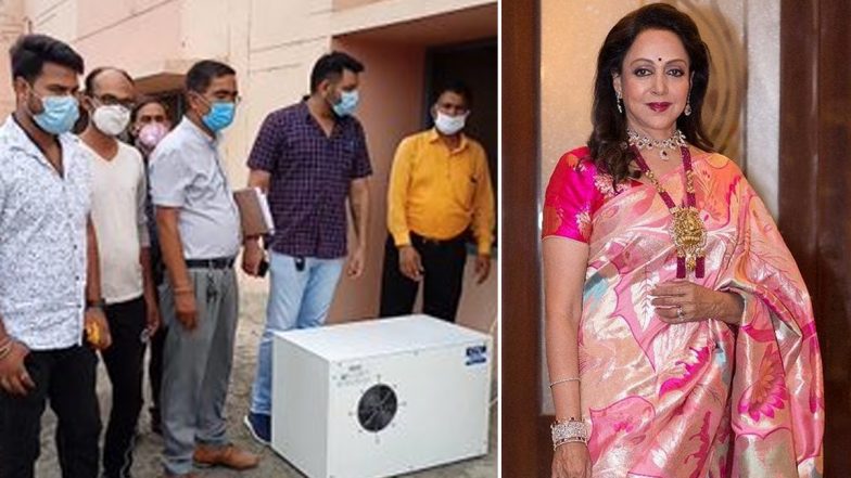 Hema Malini ने कोरोना मरीजों के लिए मथुरा में लगवाई Oxygen Enhancer Machine, ट्विटर पर Photos शेयर कर दी जानकारी