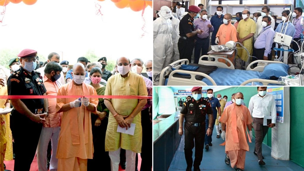 UP में कोरोना के खिलाफ लड़ाई को मिलेगी मजबूती, लखनऊ में CM योगी आदित्यनाथ ने किया DRDO के अस्थाई कोविड अस्पताल का उद्घाटन