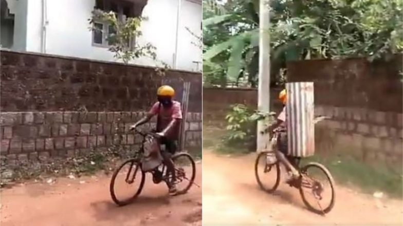 Viral Video: लॉकडाउन में पुलिस के डंडों से बचने का शख्स ने निकाला गजब का जुगाड़, वायरल वीडियो देख चकरा जाएगा आपका सिर
