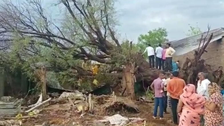 Maharashtra: जलगांव में चक्रवाती हवाओं के कारण झोपडी पर गिरा पेड़, 2 बहनों की मौत