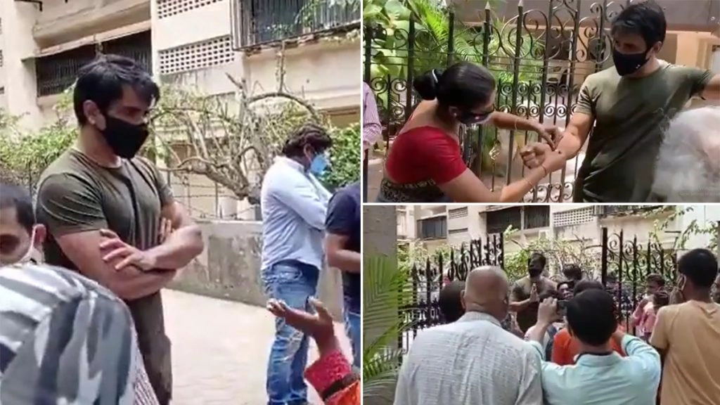 नेकी कर प्यार कमा! सोनू सूद को राखी बांधकर महिला ने जताया सम्मान, एक्टर के घर के बाहर का वीडियो हुआ वायरल