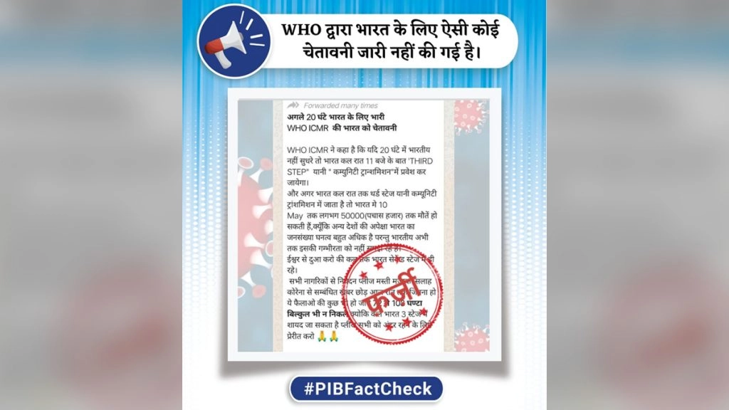 Fact Check: क्या कोविड-19 के बढ़ते मामलों को लेकर WHO ने भारत को दी है चेतावनी? जानें सच्चाई