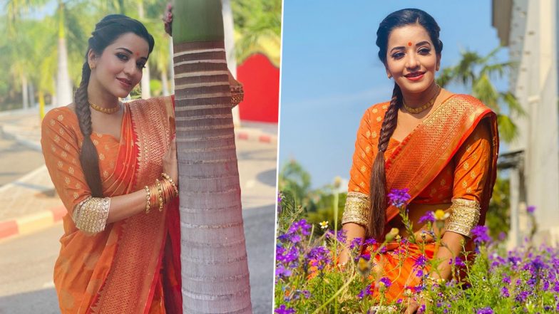 Monalisa Hot Photos: सुंदर साड़ी पहनकर भोजपुरी एक्ट्रेस मोनालिसा लग रही हैं नई नवेली दुल्हन, देखें खूबसूरत तस्वीरें