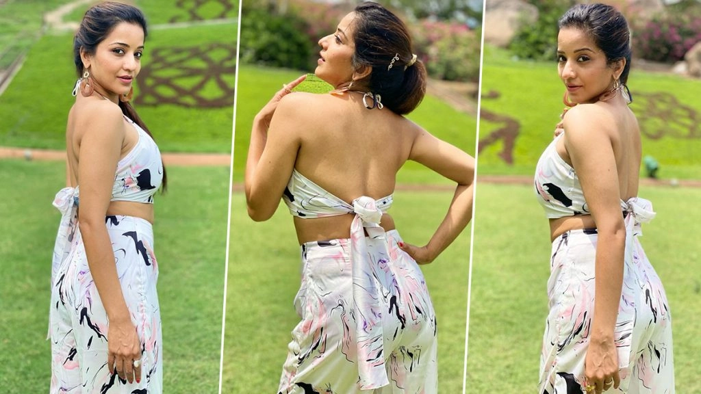 भोजपुरी एक्ट्रेस मोनालिसा ने बैकलेस ड्रेस पहनकर दिखाई हॉट अदा, देखें तस्वीरें