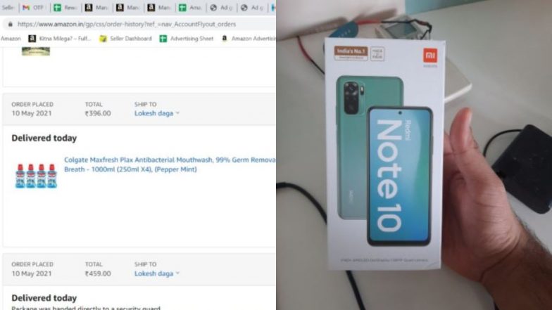 मुंबई के शख्स ने Amazon से ऑर्डर किया माउथवॉश, लेकिन घर डिलीवर हुआ Redmi Note 10 और फिर…