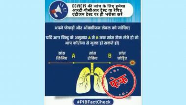 PIB Fact Check: 10 सेकंड सांस रोक सके तो कोरोना नहीं? जानिए वायरल मैसेज का सच