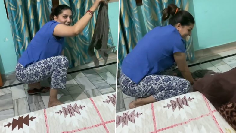 Sapna Choudhary हरयाणवी गाने सुनती हुई घर में लगाती दिखीं पोछा, Lockdown में डांसर का हुआ ऐसा हाल, देखें Video