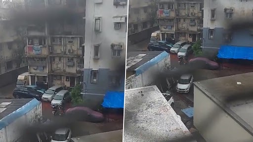 Mumbai Rains: मुंबई के सांताक्रूज इलाके में बारिश, आसमान में छाए काले बादल