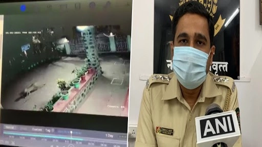 नाशिक के रिहायशी इलाके में देखा गया तेंदुआ, घूमते हुए सीसीटीवी में हुआ कैद