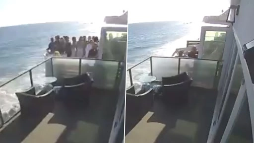 Beach हाउस की बालकनी में खड़े थे लोग, उसके बाद हुआ कुछ ऐसा हादसा, वीडियो देख दहल जाएगा दिल