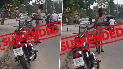 पंजाब पुलिस के हेड कांस्टेबल ने सड़क पर खड़ी गाड़ी से चुराए अंडे, वीडियो वायरल होने के बाद सस्पेंड