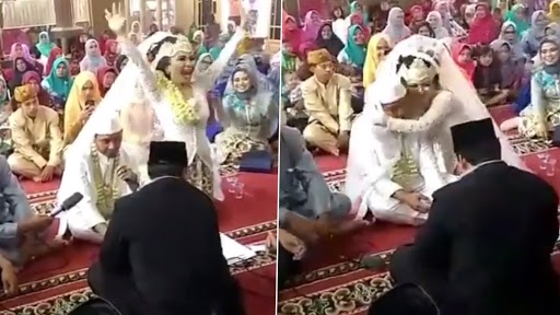 Viral Video: दूल्हे द्वारा 'कुबूल है' कहने के बाद खुशी से कूदने लगी दुल्हन, उसके बाद किया कुछ ऐसा लोग हुए हंसी से लोटपोट, देखें वीडियो