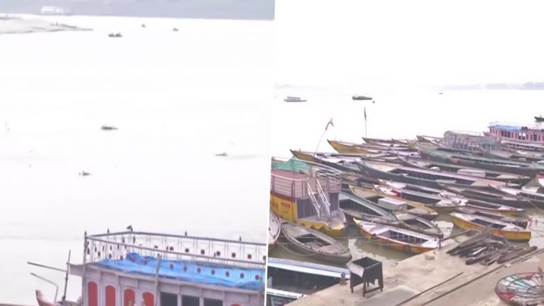 Uttar Pradesh Rain Update: वाराणसी में बारिश के बाद गंगा नदी का जलस्तर बढ़ा, तस्वीरें गंगा घाट की