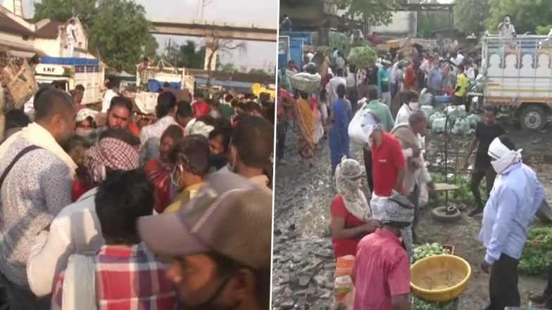 Maharashtra Unlock: नागपुर की एक सब्जी मंडी में लोगों की भारी भीड़, कोरोना नियमों की उड़ाई धज्जियां