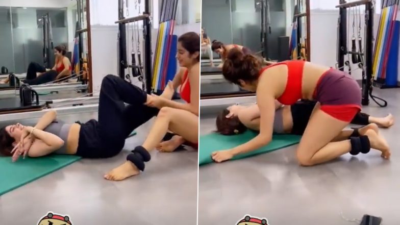 Workout के दौरान जान्हवी और खुशी कपूर के बीच हुई मस्ती भरी फाईट, फनी वीडियो जीत लेगा आपका दिल
