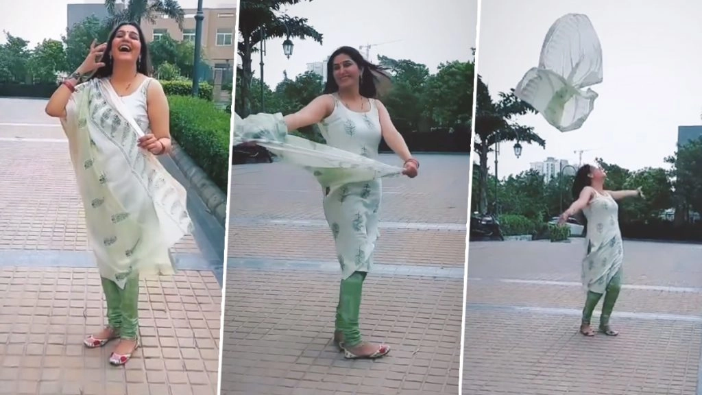 सपना चौधरी सूट पहनकर लेती दिखी हसीन मौसम का मजा, खूबसूरत वीडियो हुआ वायरल