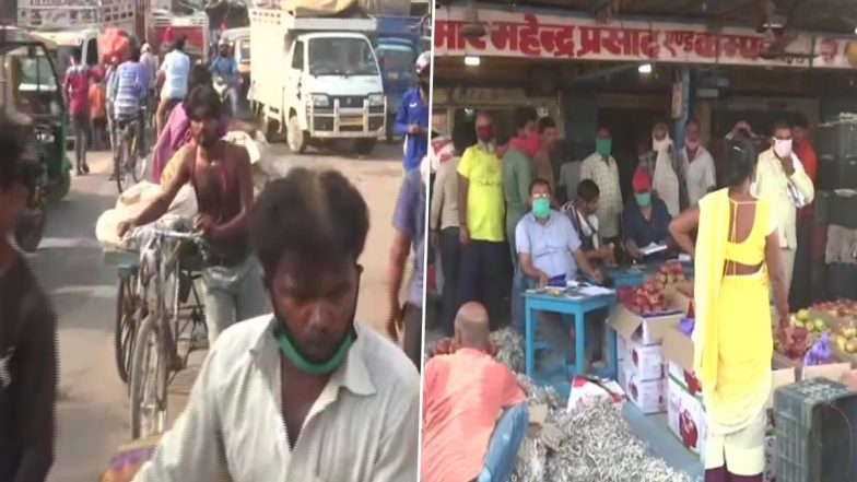 Uttar Pradesh: गोरखपुर की सब्जी मंडियों में लोग की उमड़ी भीड़, कोरोना नियमों की उड़ाई धज्जियां