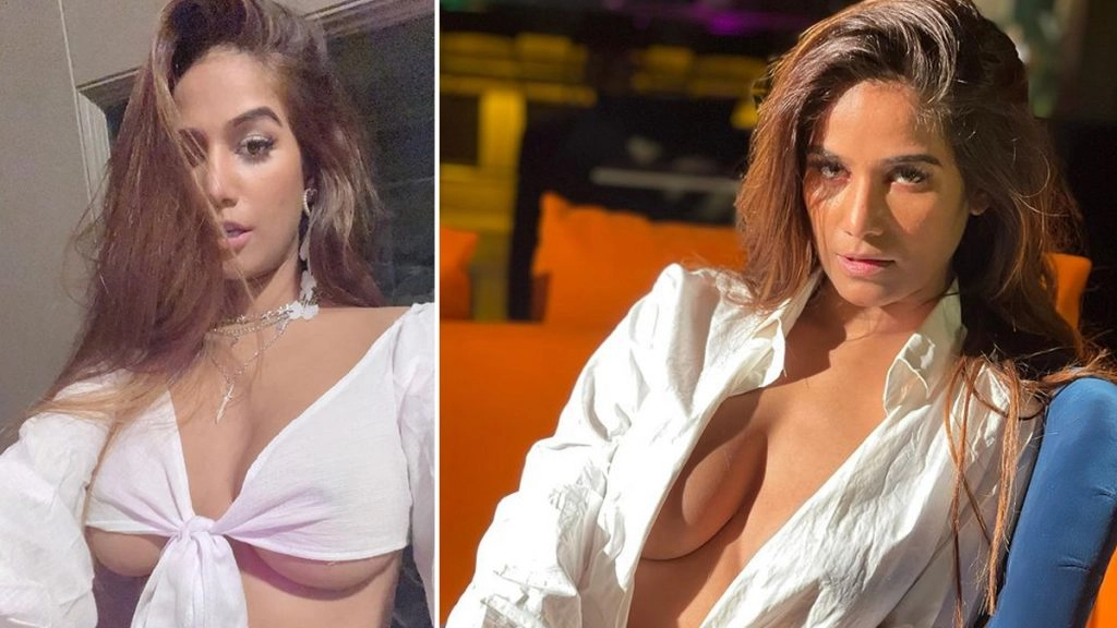 पूनम पांडे ने वाईट टॉप में बोल्ड अवतार दिखाया 