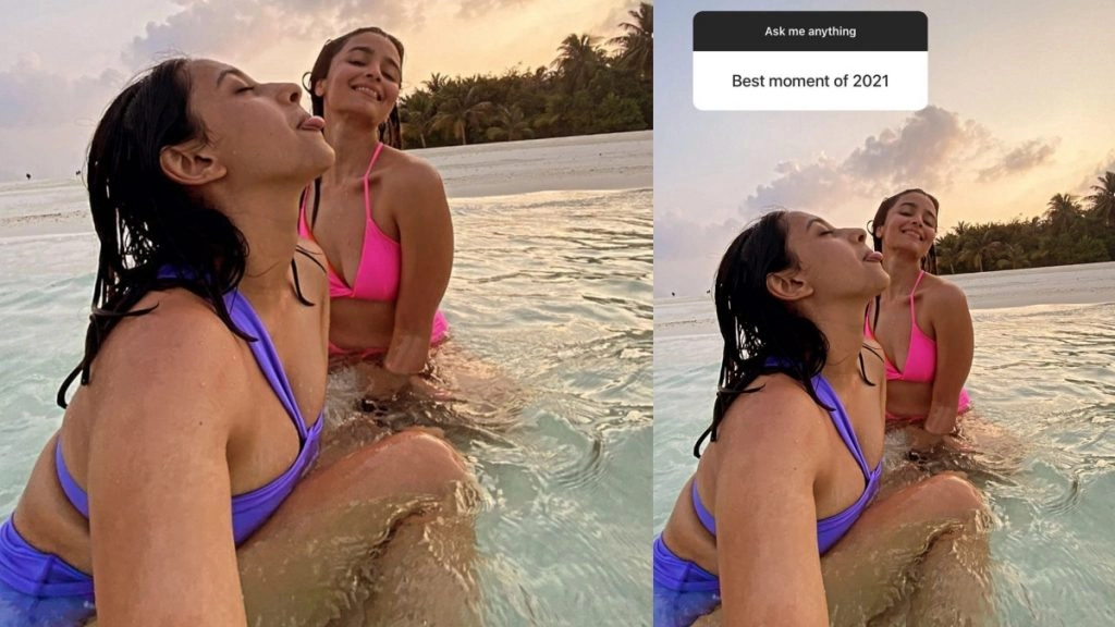 आकांशा रंजन ने आलिया की बिकिनी फोटो की शेयर 