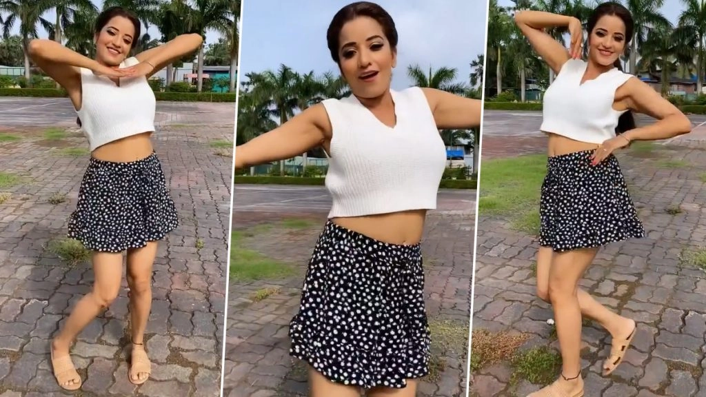 मोनालिसा ने शॉर्ट ड्रेस में डांस वीडियो किया शेयर 